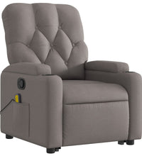 Massagesessel mit Aufstehhilfe Taupe Stoff