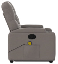 Massagesessel mit Aufstehhilfe Taupe Stoff