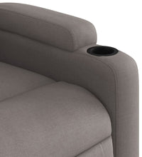 Massagesessel mit Aufstehhilfe Taupe Stoff