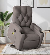 Massagesessel mit Aufstehhilfe Taupe Stoff