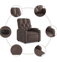 Elektrischer Relaxsessel Braun Kunstleder