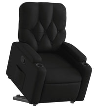 Relaxsessel mit Aufstehhilfe Schwarz Kunstleder