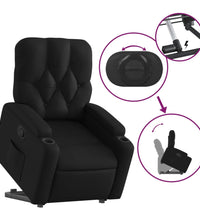 Relaxsessel mit Aufstehhilfe Schwarz Kunstleder