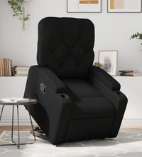 Relaxsessel mit Aufstehhilfe Schwarz Kunstleder