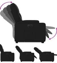 Relaxsessel mit Aufstehhilfe Elektrisch Schwarz Kunstleder