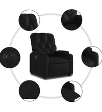 Relaxsessel mit Aufstehhilfe Elektrisch Schwarz Kunstleder