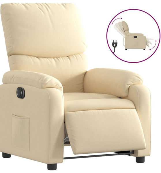 Relaxsessel Elektrisch Creme Stoff
