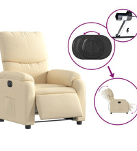 Relaxsessel Elektrisch Creme Stoff