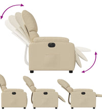 Relaxsessel Elektrisch Creme Stoff