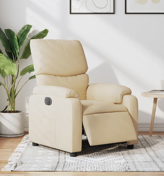 Relaxsessel Elektrisch Creme Stoff