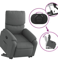 Relaxsessel mit Aufstehhilfe Dunkelgrau Stoff