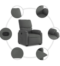 Relaxsessel mit Aufstehhilfe Dunkelgrau Stoff