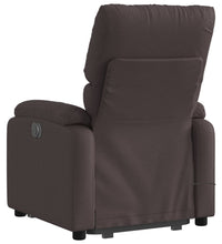 Massagesessel mit Aufstehhilfe Dunkelbraun Stoff