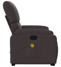 Massagesessel mit Aufstehhilfe Dunkelbraun Stoff