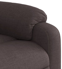 Massagesessel mit Aufstehhilfe Dunkelbraun Stoff