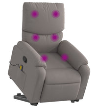 Massagesessel mit Aufstehhilfe Taupe Stoff