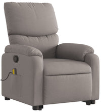 Massagesessel mit Aufstehhilfe Taupe Stoff