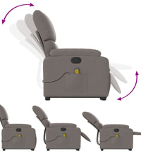 Massagesessel mit Aufstehhilfe Taupe Stoff