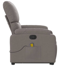Massagesessel mit Aufstehhilfe Taupe Stoff