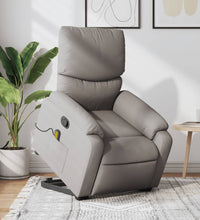 Massagesessel mit Aufstehhilfe Taupe Stoff