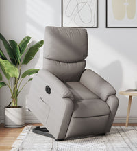 Relaxsessel mit Aufstehhilfe Elektrisch Taupe Stoff