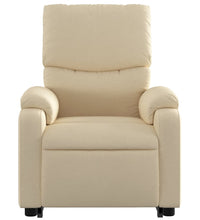 Relaxsessel mit Aufstehhilfe Elektrisch Creme Stoff