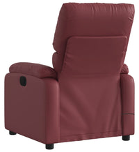 Massagesessel Elektrisch Weinrot Kunstleder