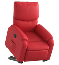 Relaxsessel mit Aufstehhilfe Rot Kunstleder