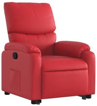 Relaxsessel mit Aufstehhilfe Rot Kunstleder