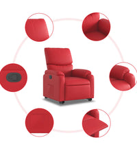 Relaxsessel mit Aufstehhilfe Rot Kunstleder