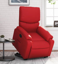 Relaxsessel mit Aufstehhilfe Rot Kunstleder