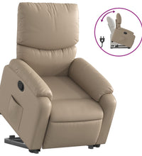 Relaxsessel mit Aufstehhilfe Cappuccino-Braun Kunstleder