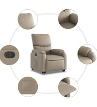 Relaxsessel mit Aufstehhilfe Cappuccino-Braun Kunstleder