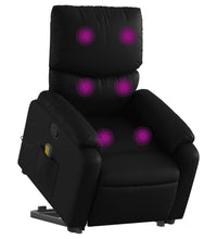 Massagesessel mit Aufstehhilfe Schwarz Kunstleder
