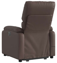 Massagesessel mit Aufstehhilfe Braun Kunstleder