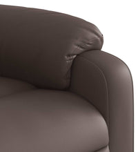 Massagesessel mit Aufstehhilfe Braun Kunstleder