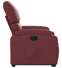 Massagesessel mit Aufstehhilfe Weinrot Kunstleder