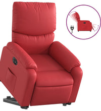 Relaxsessel mit Aufstehhilfe Elektrisch Rot Kunstleder