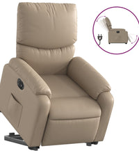 Relaxsessel mit Aufstehhilfe Elektrisch Cappuccino Kunstleder
