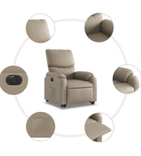 Relaxsessel mit Aufstehhilfe Elektrisch Cappuccino Kunstleder
