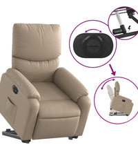 Relaxsessel mit Aufstehhilfe Elektrisch Cappuccino Kunstleder
