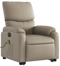 Massagesessel mit Aufstehhilfe Elektrisch Cappuccino Kunstleder