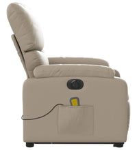 Massagesessel mit Aufstehhilfe Elektrisch Cappuccino Kunstleder