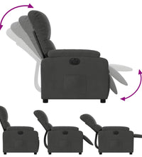Relaxsessel Elektrisch Dunkelgrau Mikrofasergewebe