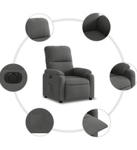 Relaxsessel Elektrisch Dunkelgrau Mikrofasergewebe