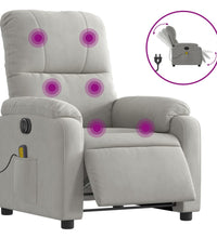 Massagesessel Elektrisch Hellgrau Mikrofasergewebe
