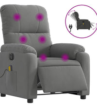 Massagesessel Elektrisch Dunkelgrau Mikrofasergewebe
