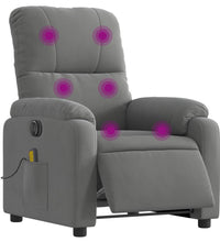 Massagesessel Elektrisch Dunkelgrau Mikrofasergewebe