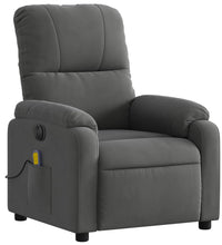 Massagesessel Elektrisch Dunkelgrau Mikrofasergewebe