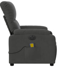 Massagesessel Elektrisch Dunkelgrau Mikrofasergewebe